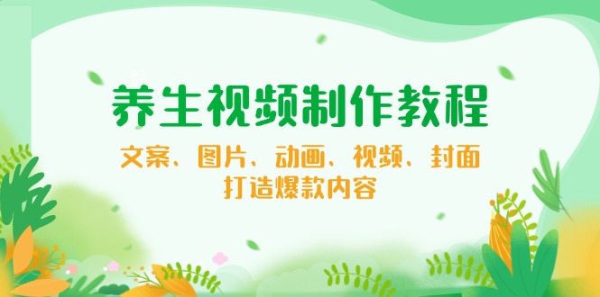 养生视频制作教程，文案、图片、动画、视频、封面，打造爆款内容-阿卡帕尼智赚AI实验室