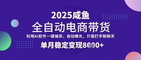 全网首发【闲鱼全自动电商带货】三年磨一剑，一朝露锋芒，单月稳定变现8k+【揭秘】-阿卡帕尼智赚AI实验室