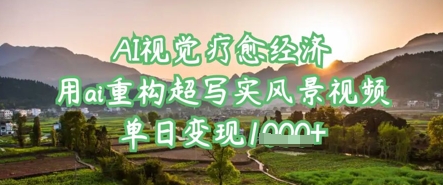 AI视觉疗愈经济：用ai重构超写实风景视频，单日变现多张-阿卡帕尼智赚AI实验室