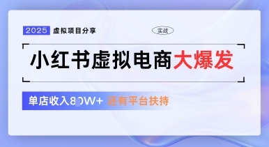 小红书虚拟电商项目，平台大力免费流量扶持，低门槛1拖3玩法-阿卡帕尼智赚AI实验室