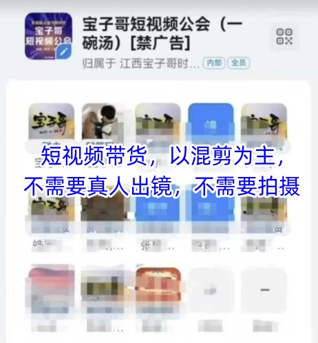 宝子哥头部团队短视频带货，以混剪为主，不需要真人出镜，不需要拍摄-阿卡帕尼智赚AI实验室